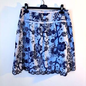 Choice Calvin Klein Vintage Batik Floral Beaded Side Zip Cotton Skirt Size 30